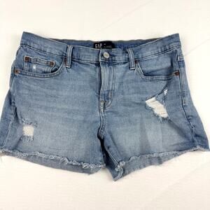 GAP 3" Medium Indigo Denim Shorts Size 29 8 Casual Jean Shorts